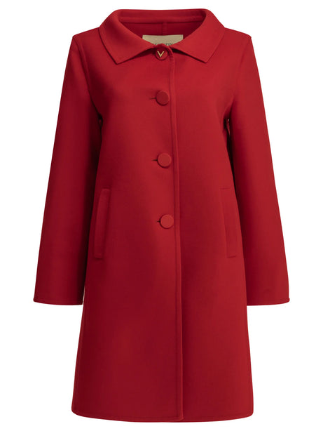 Valentino Long wool and cashmere coat - Red