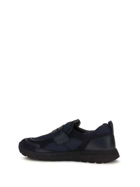 Prada Sport mesh Loafers - Bleu