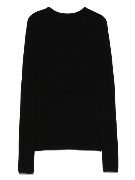 Black Crew Neck Long Sleeve T Shirt