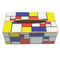 Berrocal Home Collection Mondrian Red Tissue Box (Design inspired by artist, Piet Mondrian)