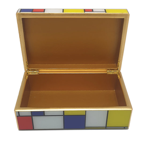 Berrocal Home Collection Mondrian Red Medium Chest (Design inspired by artist, Piet Mondrian)