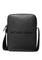Michael Kors Mens Cooper Logo Embossed Pebbled Leather Messenger Bag - Black