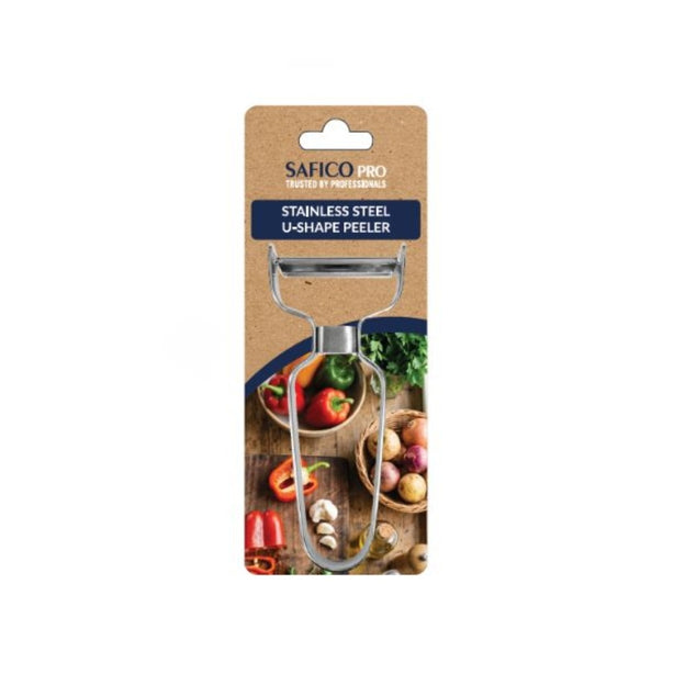 Safico Pro Stainless Steel Heavy Duty U-Shape Peeler L12.5xW5.5cm