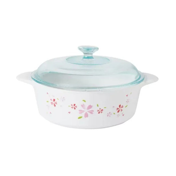 CORNINGWARE 3.25L Round Casserole with Glass Cover - Hanami Blossom