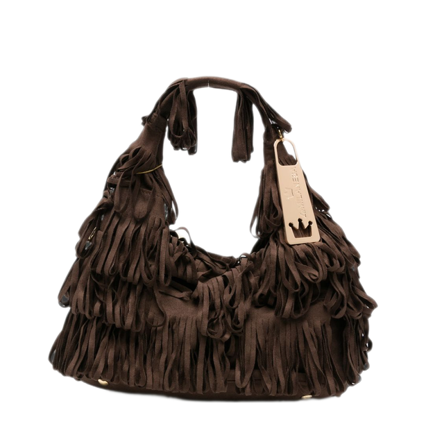Capucine Small Eco-Sustainable Polyester Handbag - Marrone