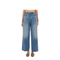 Wide Leg Denim Pants in Light Blue