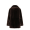 Oak Brown Zip Up Shearling Jacket