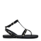 Low Heeled Black Pati With Studs