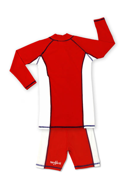 TeePeeTo UV50+ Ninja Long Sleeve Swim Top and Shorts Set