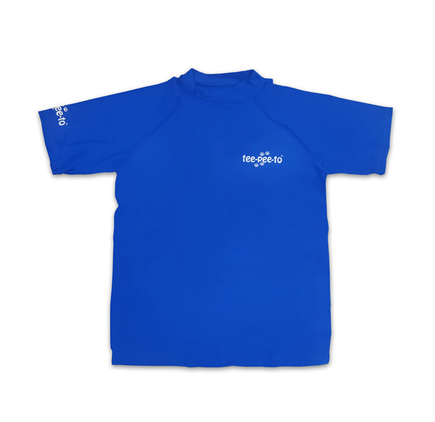 TeePeeTo UV50+ Blue Glue Short Sleeve Swimwear Top
