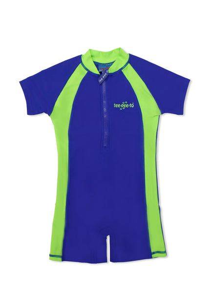 TeePeeTo UV50+ Blue Luminous Green One Piece Swimsuit