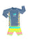 TeePeeTo UV50+ Whale Long Sleeve Swim Top and Shorts Set