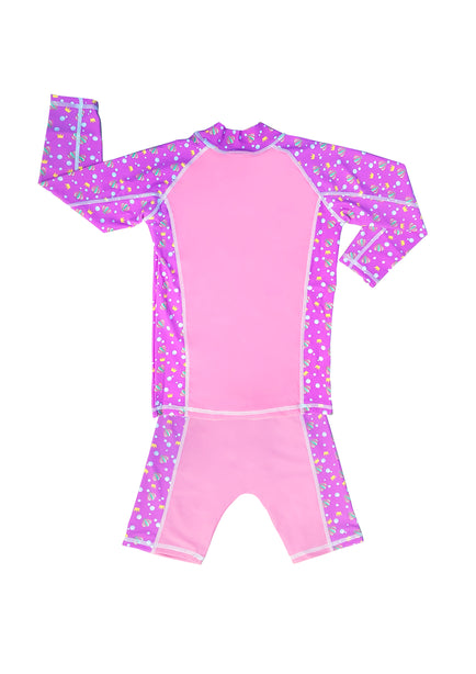 TeePeeTo UV50+ Mermaid Long Sleeve Swim Top and Shorts Set