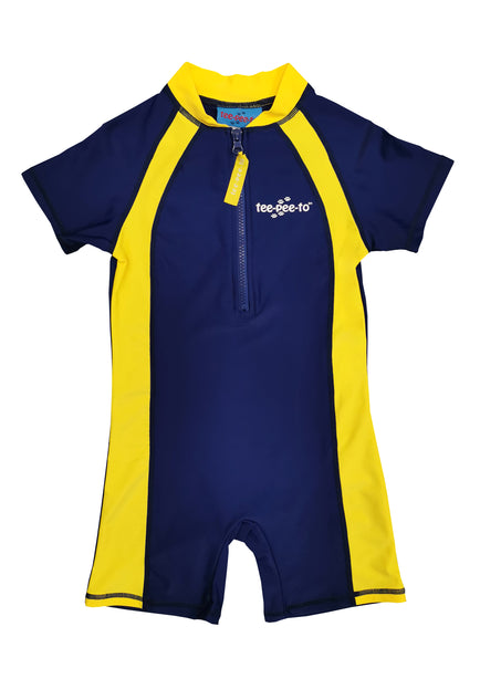 TeePeeTo Navy Tangerine One Piece Swimsuit