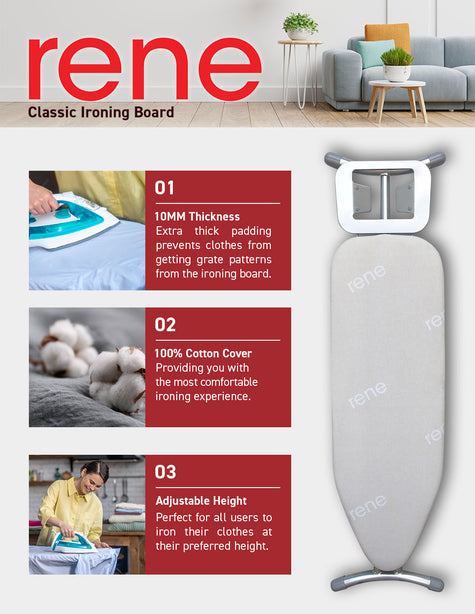 E70883 Rene Ironing Board Classic L 120X40Cm