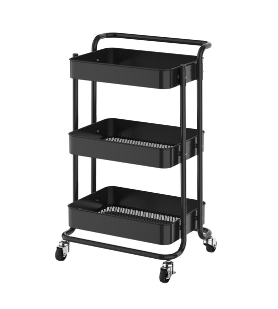 E70481 Rene Cielo Kitchen Service Trolley (Iron Matt Black)