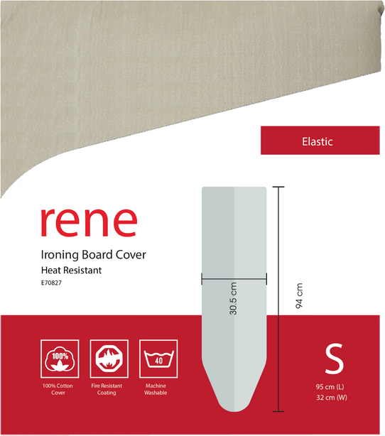 E70827 Rene Heat Resistant Iron Board Cover Classic S (95X32Cm)