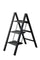 Ml8Bka Lucano Alum Slim 3-Step Stool (Black)