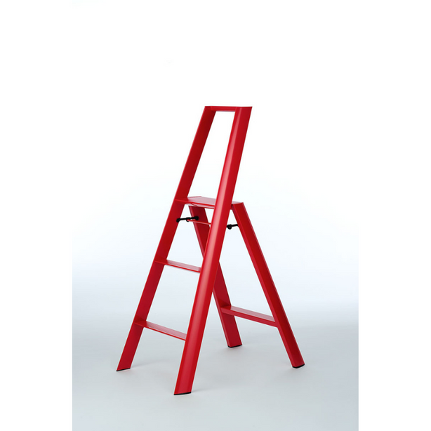 Ml23Rd Lucano Alum 3-Step Stool (Red)