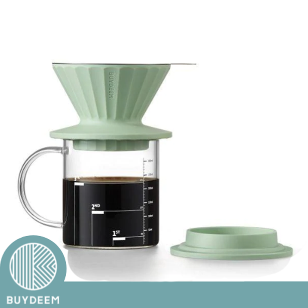 Bd61058 Buydeem Coffee Dripper Set Cozy Greenish