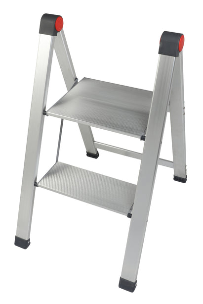 E70320 Rene Hashigo Ultra Slim 2-Step Stool (Silver)