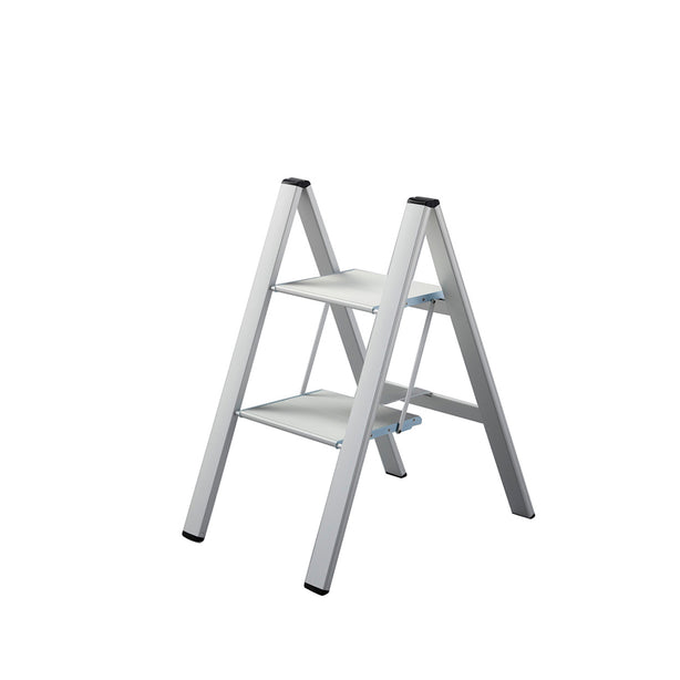 Ml5Ba Lucano Alum Slim 2-Step Stool (Silver)