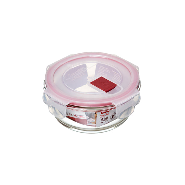 T1619.09 Tatay Hermetic Round Glass Container 0.4L