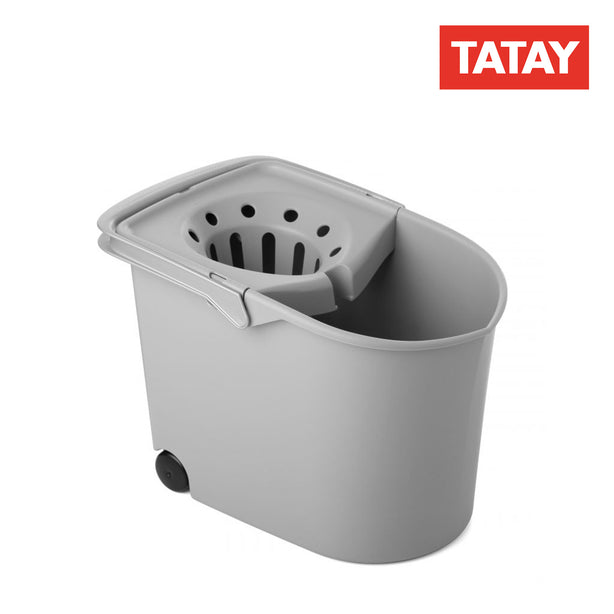 T1032.06 Tatay Mop Bucket With Wheels Grey 12L