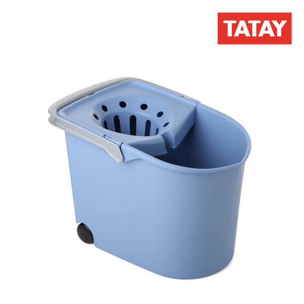 T1032.00 Tatay Mop Basket With Wheels Blue 12L
