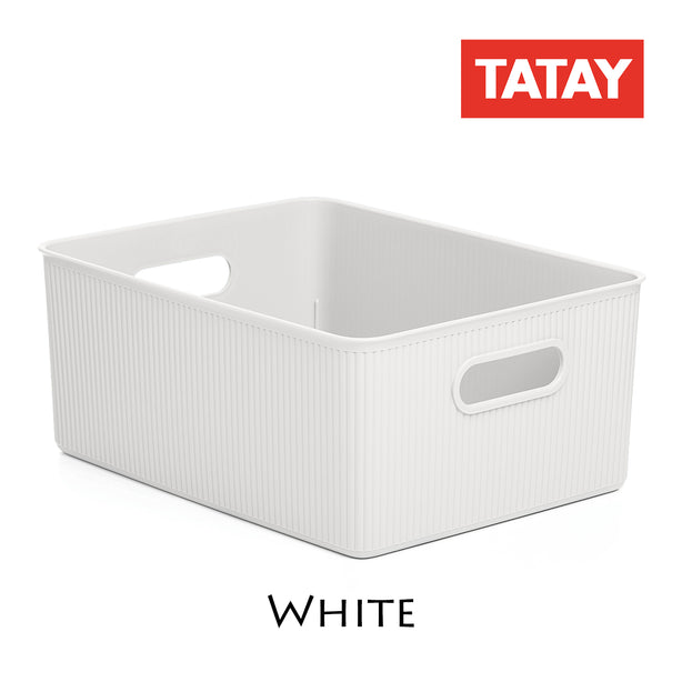 T0103.01 Tatay Storage Basket L Baobab 15L (White)
