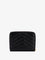 Saint Laurent Quilted leather wallet with metal Cassandre logo - Nero