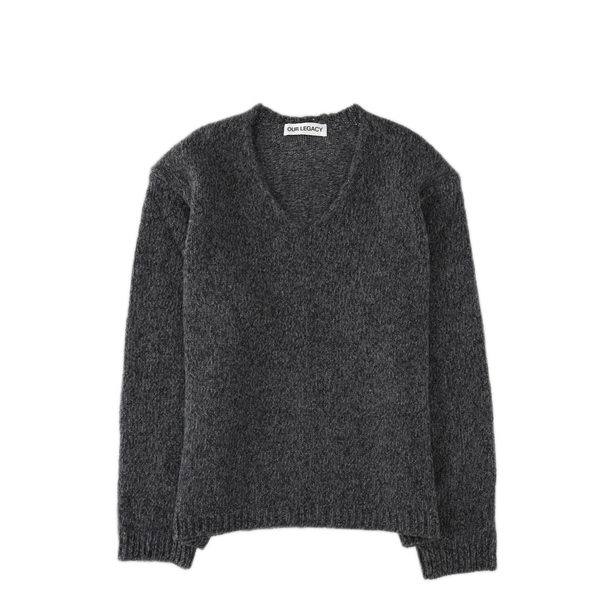 Twisted Ash Grey Wool Sweater