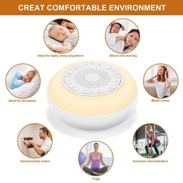 NYZE White Noise Soother Machine with Nighlight