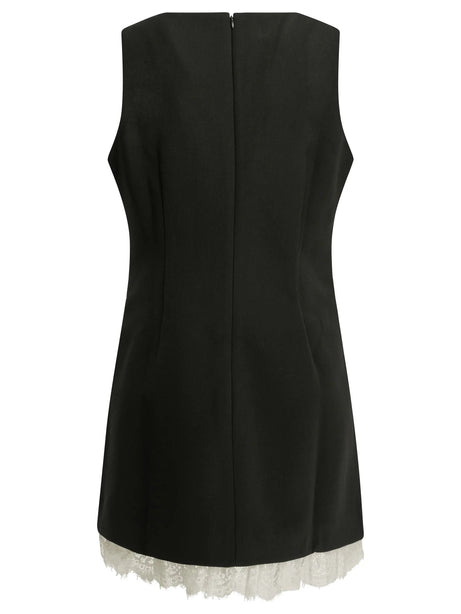 Self-Portrait Short sheath dress with bow - Black