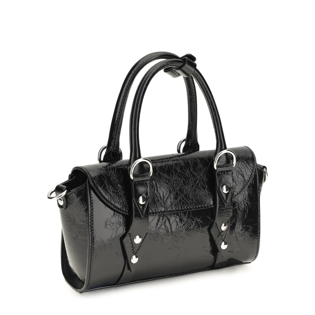 Bettina Mini Calfskin Crossbody - Black