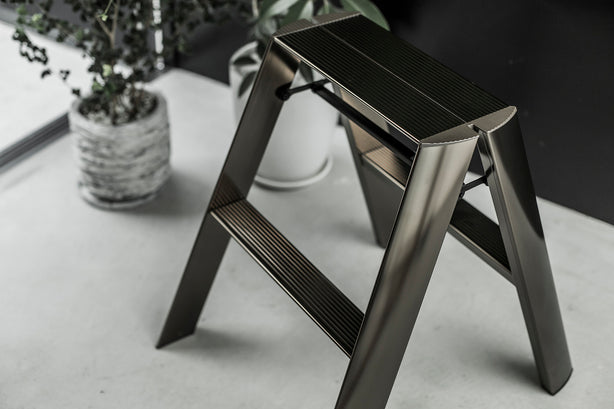 Ml222Bz Lucano Alum 2-Step Stool (Bronze) Premium Edition