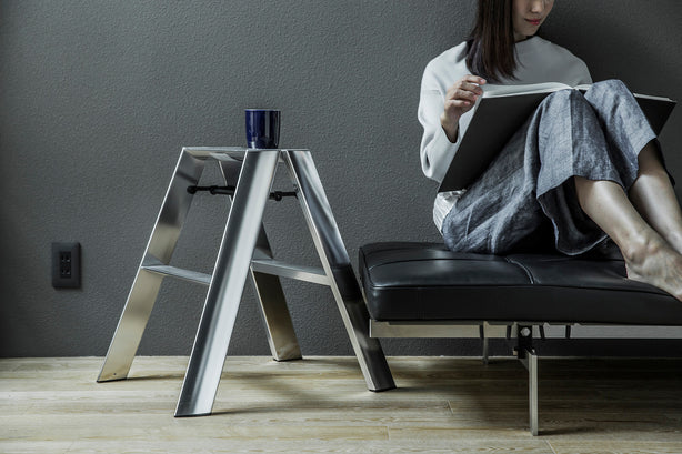 Ml222Si Lucano Alum 2-Step Stool (Silver) Premium Edition