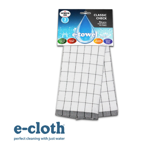 Ec20690 E-Cloth Dish Cleaning Towel (Checked Black)