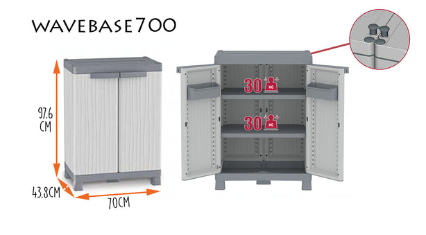 Tr2569 Terry Base700 Cabinet (2 Shelves, 2 Bins)