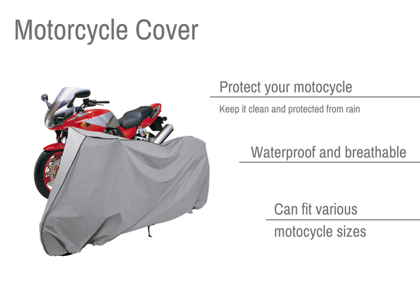R6380.50 Rayen Motorcycle Cover (Large) Grey