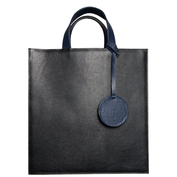 72 Smalldive Pebbled Leather Vertical Briefcase Tote