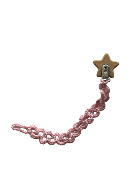 StitchesandTweed Rolere Pacifier Bib Clip Crochet
