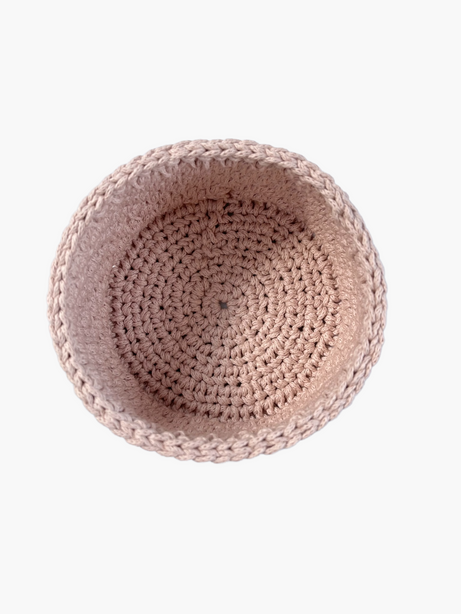 StitchesandTweed Creras Crochet Round Vanity Organizer Basket
