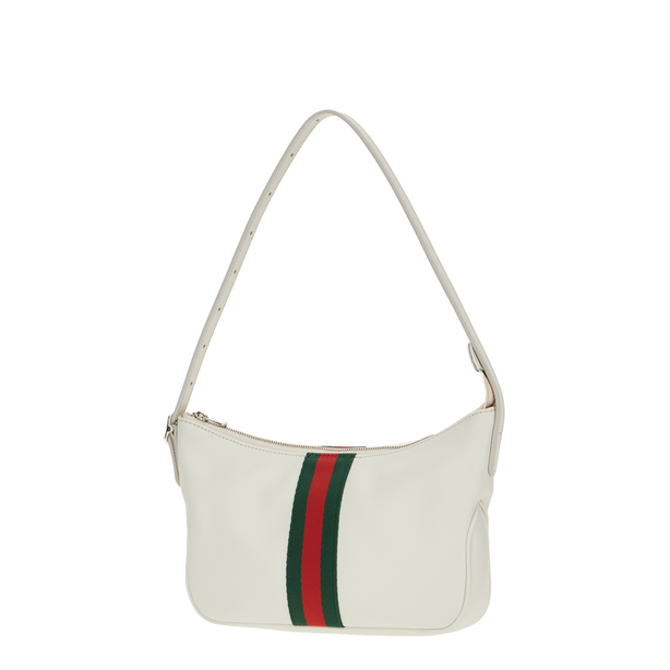 Lunetta Small Soft Leather Crossbody - White