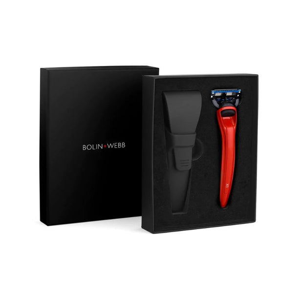 Bolin Webb X1 Cooper Red Razor and Case - Gillette Fusion 5