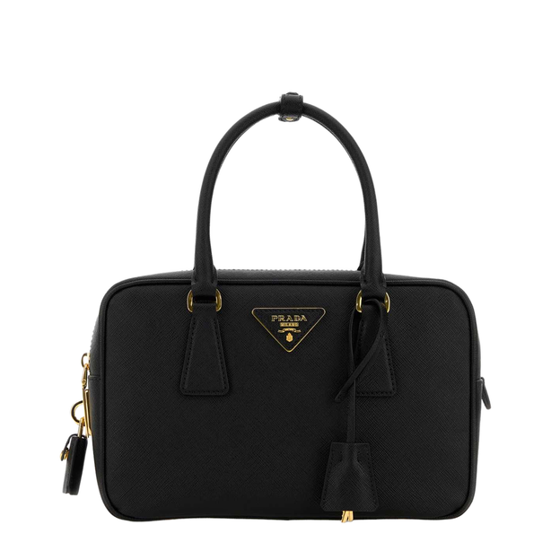 Bauletto Saffiano Leather Handbags - Black