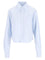 Ami Quota - Cropped Classic Fit Shirt With Embossed Ami De Coeur At Pa - Sky Blue
