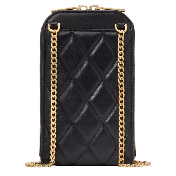 Kate Spade Carey Quilted North South Phone Crossbody Bag - Black KC597