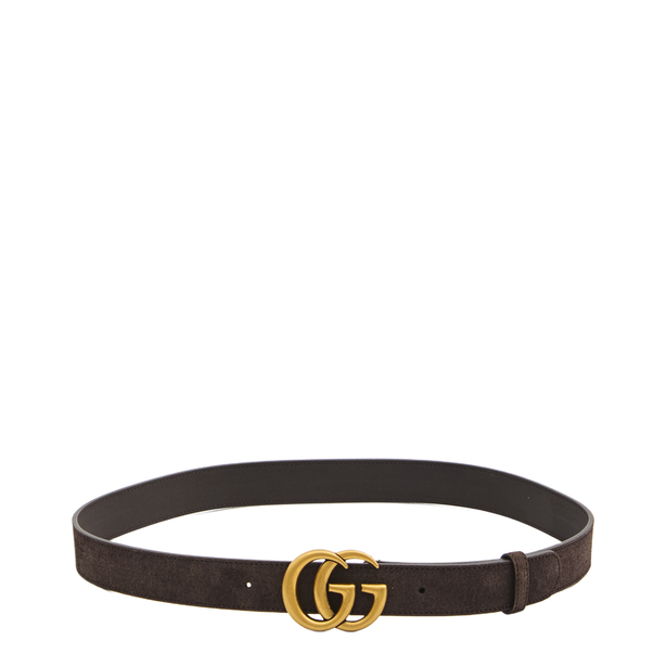 Thin Belt in Dark Brown Soft Suede