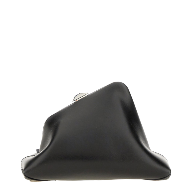 Day Off Small Calf Leather Clutch - Black